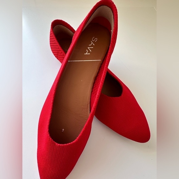 SAVA Red Woven Flats - Picture 7 of 10